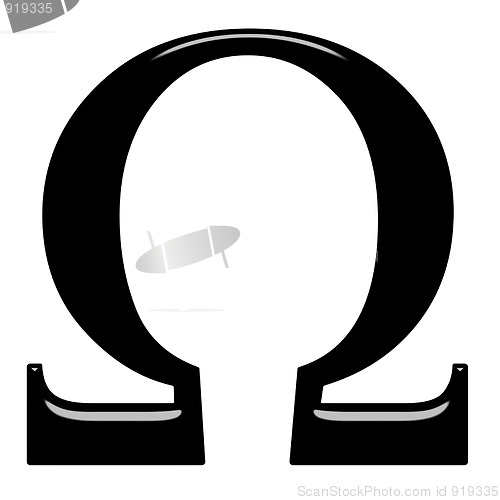 Image of 3D Greek Letter Omega