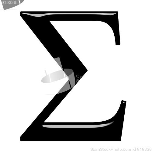 Image of 3D Greek Letter Sigma