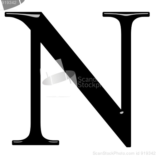 Image of 3D Greek Letter Ny