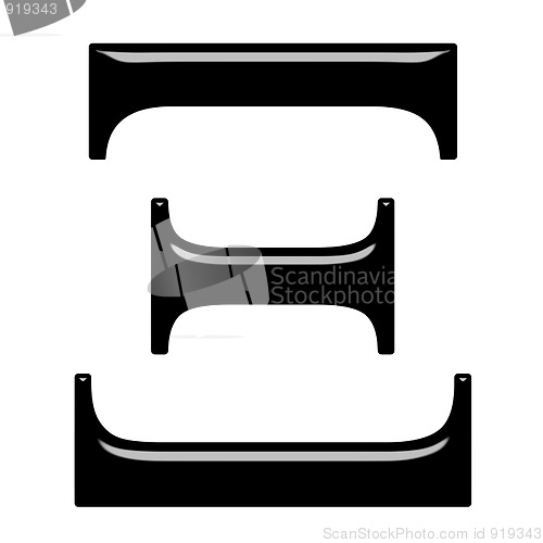 Image of 3D Greek Letter Xi