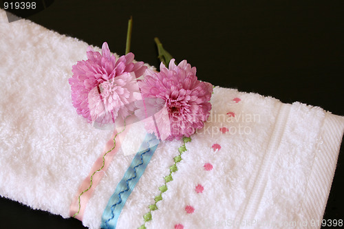 Image of Hand Towel with pink
