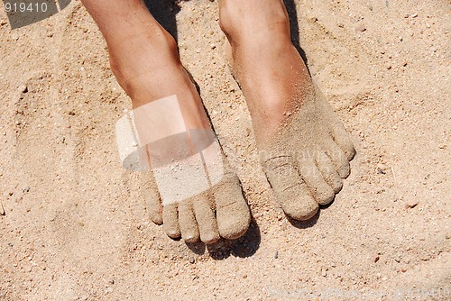 Image of Feet in sand