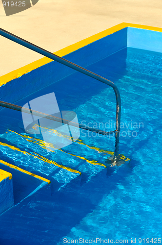 Image of Steps into a swimming pool - detail