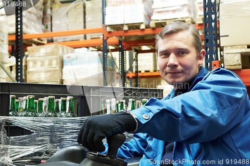 Image of warehouse forklift driver