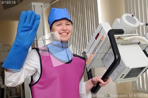 Image of medic doctor laboraty assistant