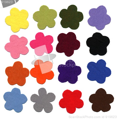 Image of Flower color felt samples