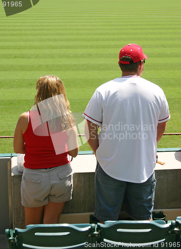 Image of Couple Watching Game