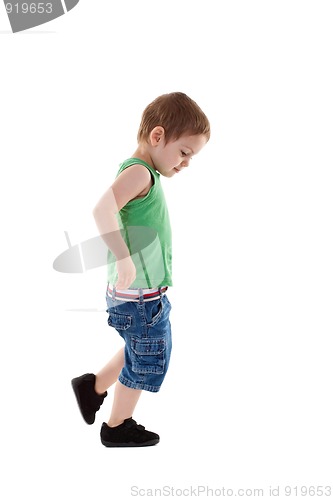 Image of walking small boy