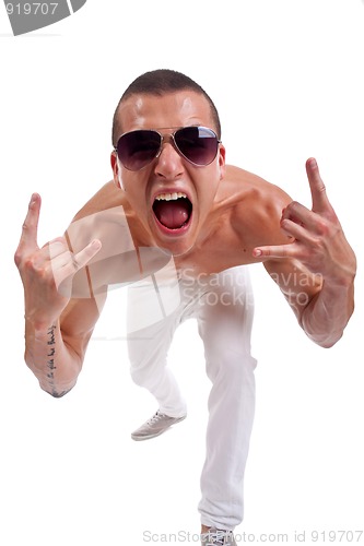 Image of man screaming