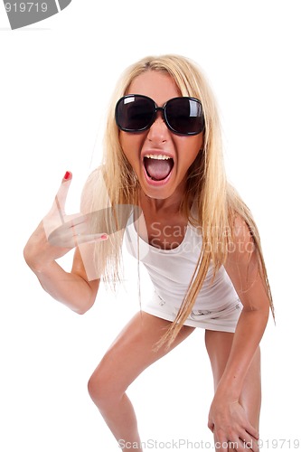 Image of woman screaming