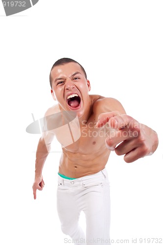 Image of Scream of muscular man