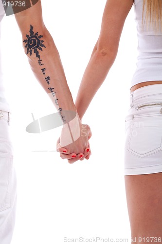 Image of  couple holding hands