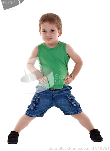 Image of preschool boy posing