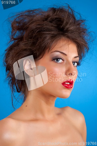 Image of beauty girl with nice hair