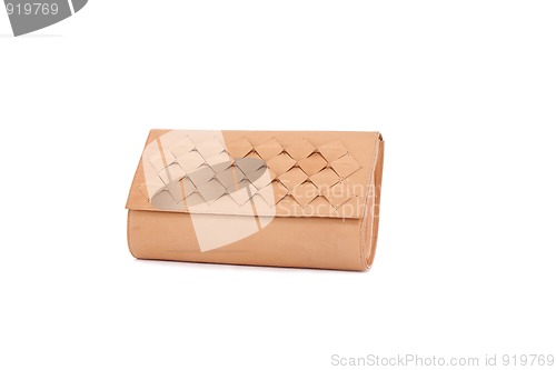 Image of  beige leather purse