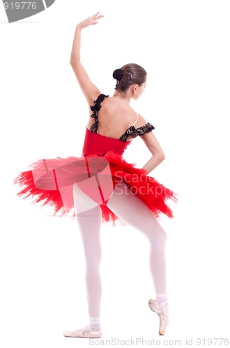 Image of ballerina in a ballet position
