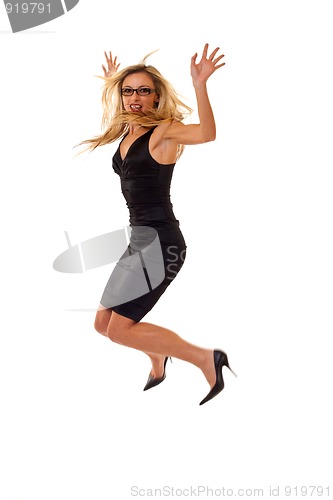 Image of woman jumping