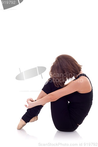 Image of ballerina stretching 