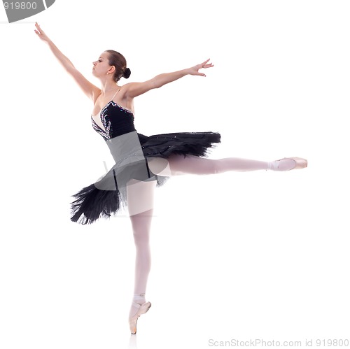 Image of ballerina wearing black tu tu