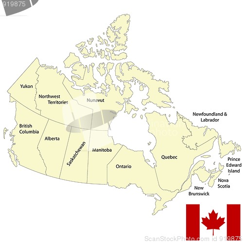 Image of Detailed map of Canada
