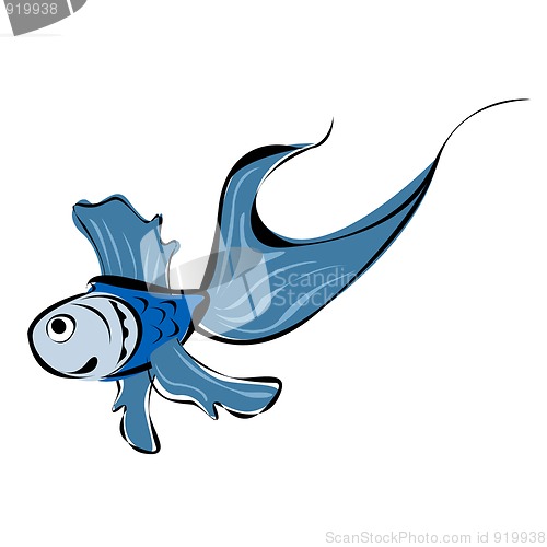 Image of Cute blue fish