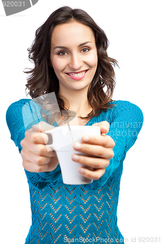 Image of Woman and coffee