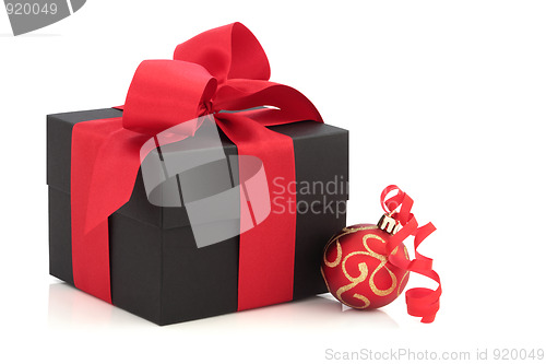 Image of Christmas Present and Red Bauble