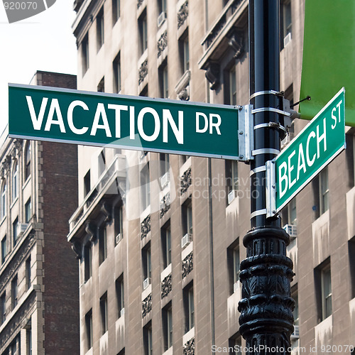 Image of Vacation Street Corner Signs