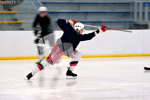 Image of Hockey Player Shooting