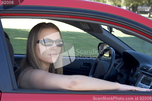 Image of Woman in Car