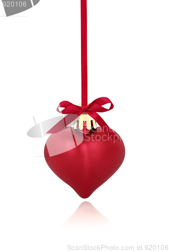 Image of Red Heart Christmas Bauble