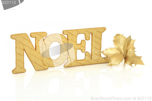 Image of Noel Sign and Holly