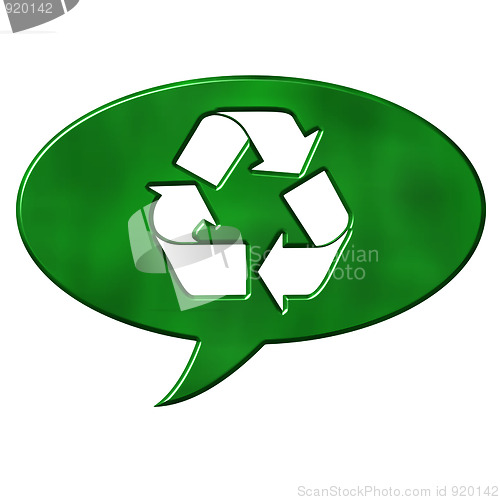 Image of Recycling Speech Bubble Sign