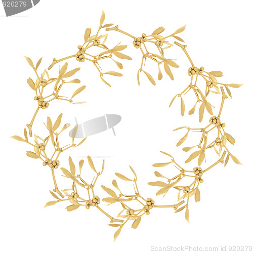 Image of Golden Mistletoe Garland