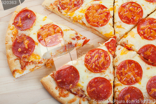 Image of Sliced pizza