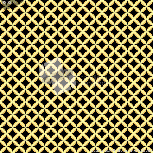 Image of Black and golden seamless pattern