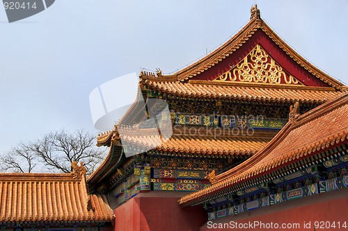 Image of Beijing Forbidden City: corner detail.