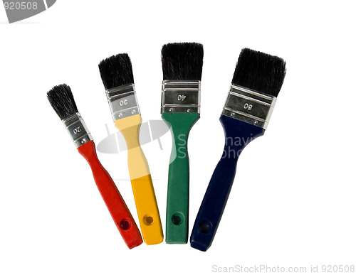 Image of Many-coloured paintbrushes