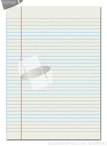 Image of Lined paper red margin
