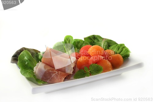 Image of Ham with melon