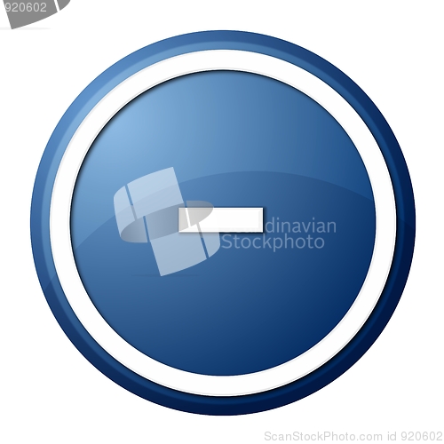 Image of Blue Button Minus