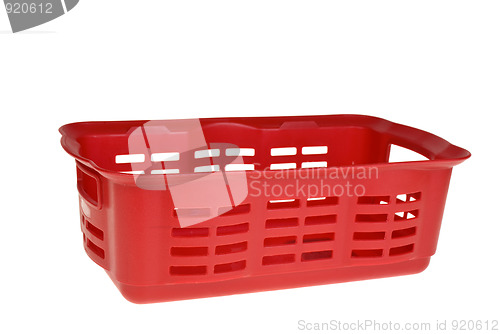 Image of Red plastic vegetable basket