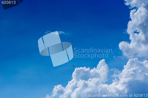 Image of Beaytiful blue skies with white clouds