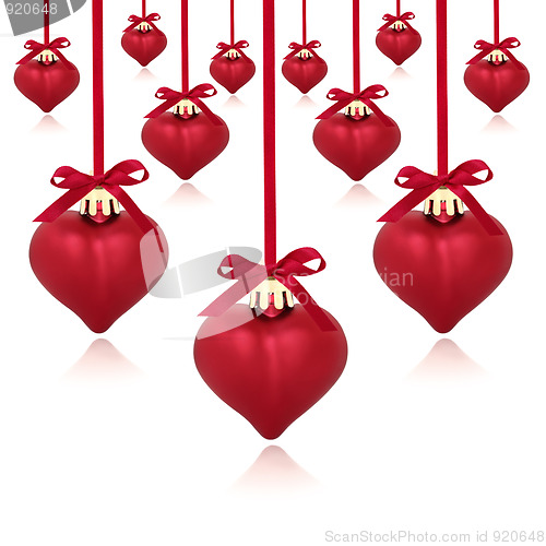 Image of Red Heart Baubles