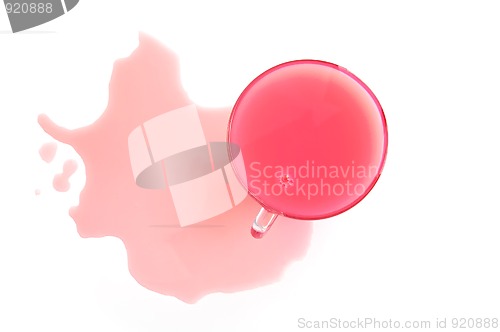 Image of Glass cup with a pink drink