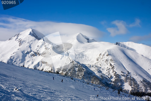 Image of Winter mountains landscape in sunny day