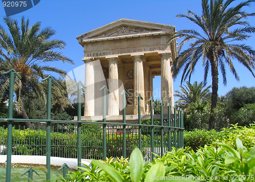 Image of Ancient building in the park of Valetta