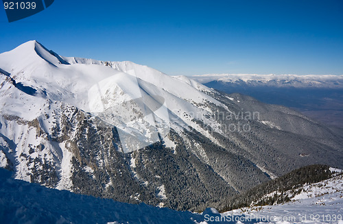 Image of Winter mountains landscape. Bulgaria, Bansko
