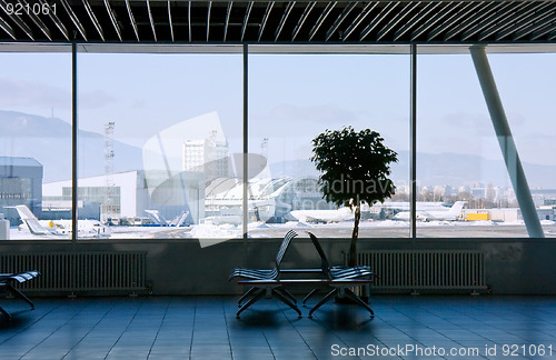 Image of Airport terminal waiting area