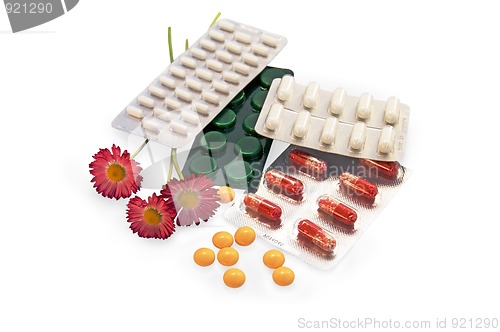 Image of The set of drugs with daisies